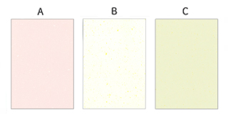 メッセージカードの用紙　種類（１）A　（２）B　（３）C