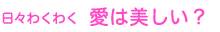 日々わくわく 愛は美しい?