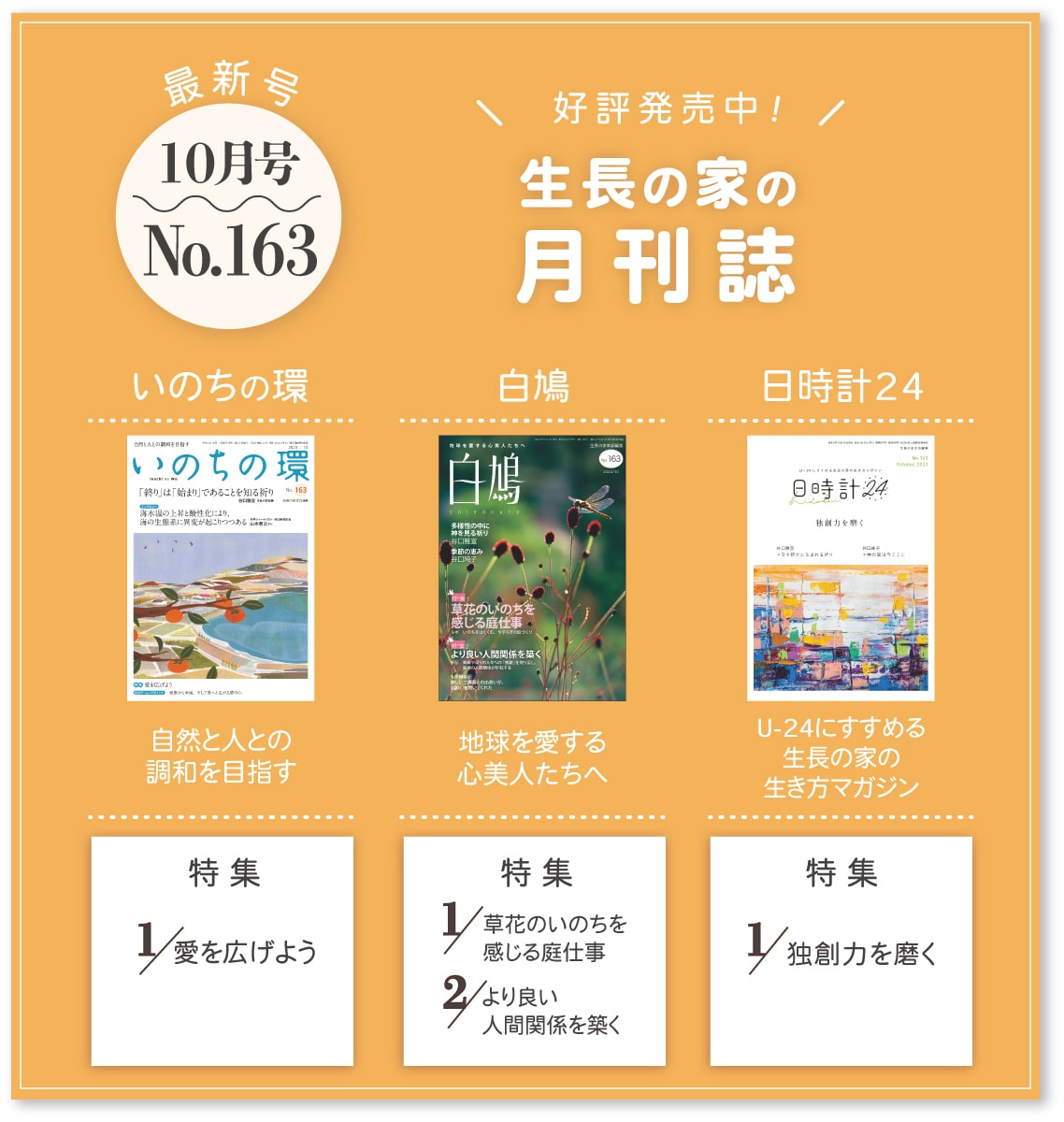 月刊誌最新号 No.163(2023年10月号)
