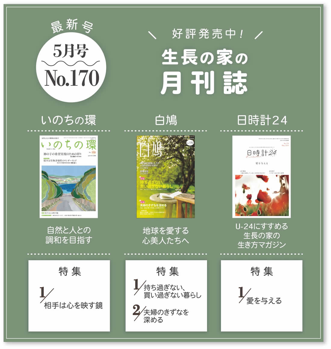 月刊誌最新号 No.170(2024年5月号)