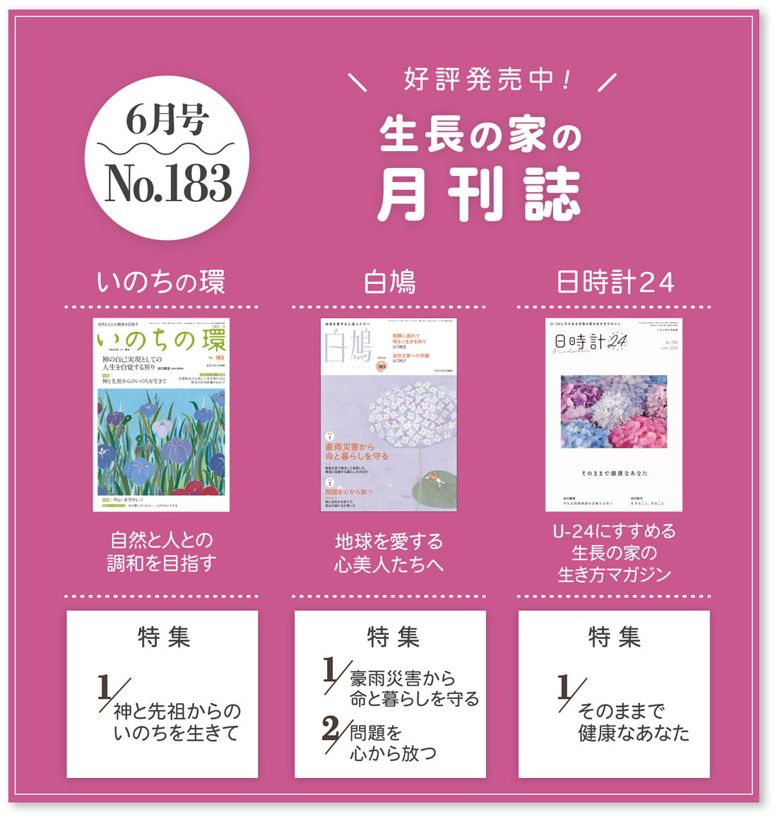 月刊誌最新号 No.183(2025年6月号)