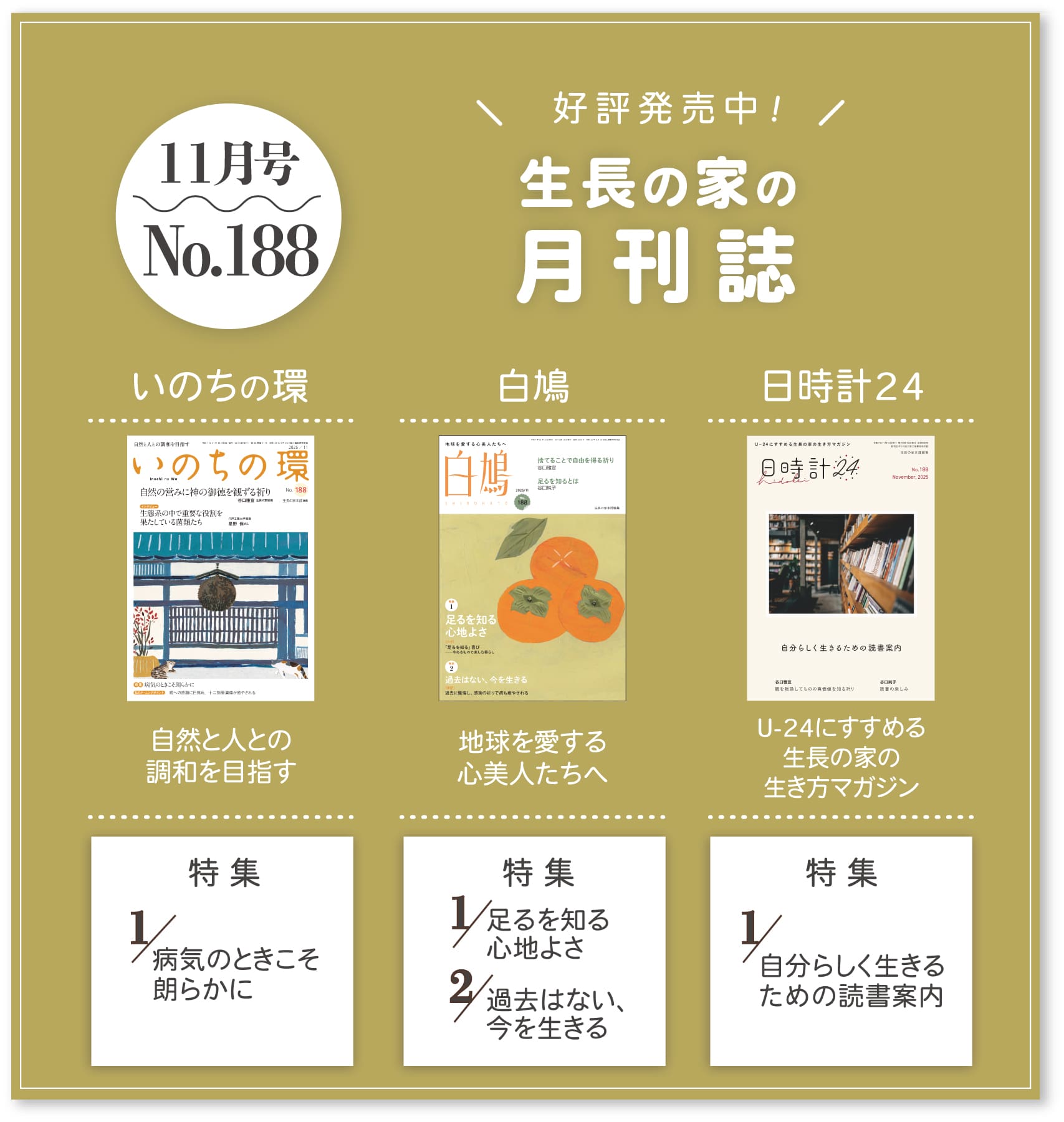 月刊誌最新号 No.188(2025年11月号)
