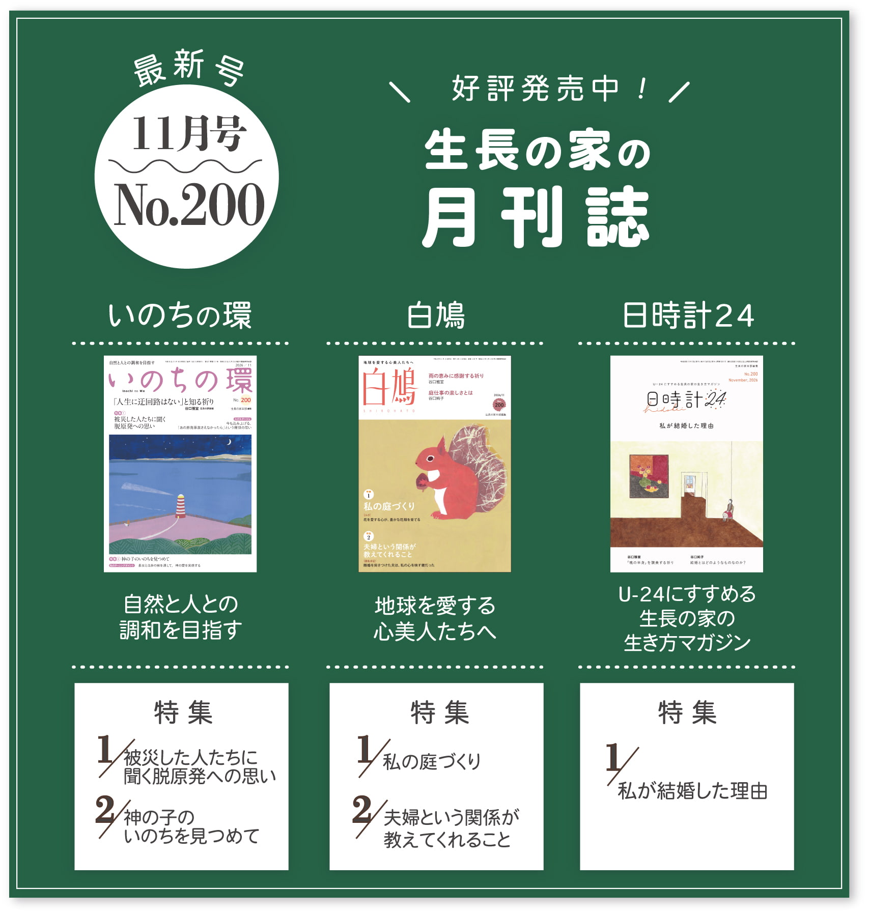 月刊誌最新号 No.200(2026年11月号)